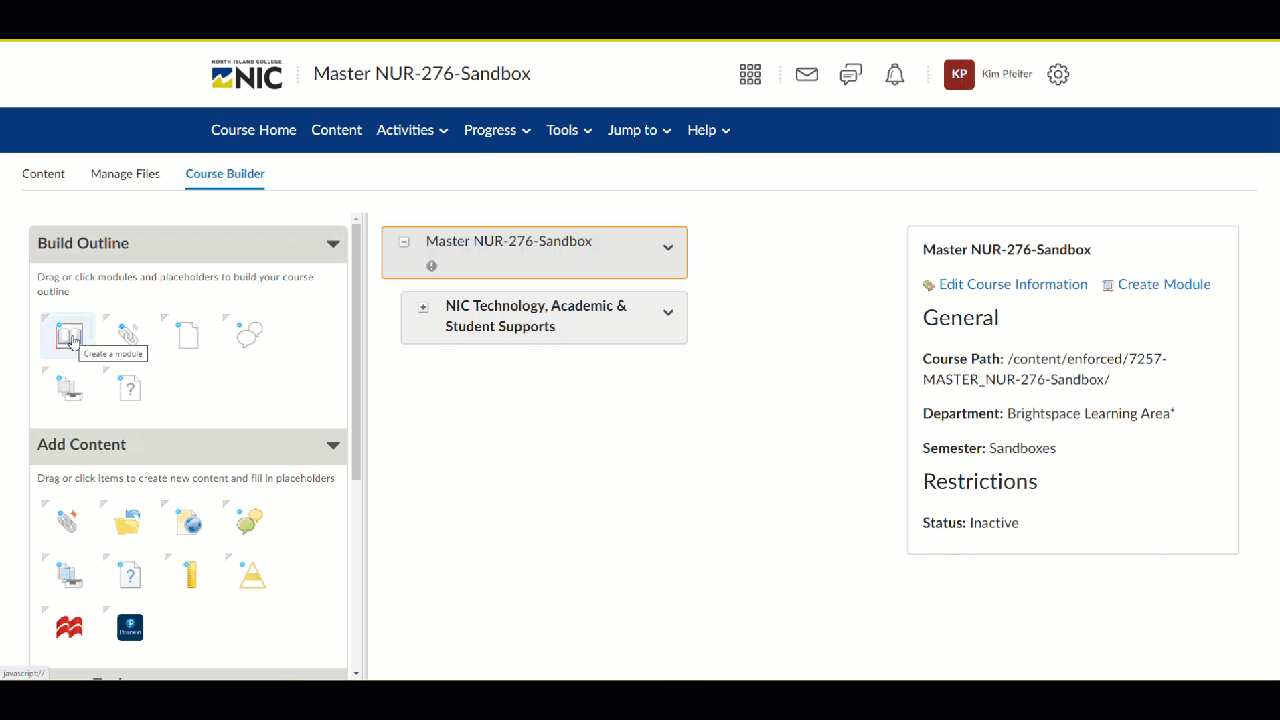 Course Builder Navigation Course Builder Navigation